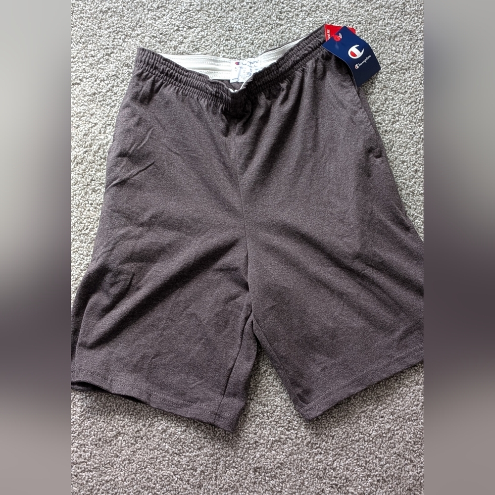 NWT, Champion,Gray, Standard Fit,Everyday Cotton, 9" InSeam Shorts - Men's Small